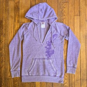 Harley Davidson Purple V-neck Hoodie with Eagle Logo Design